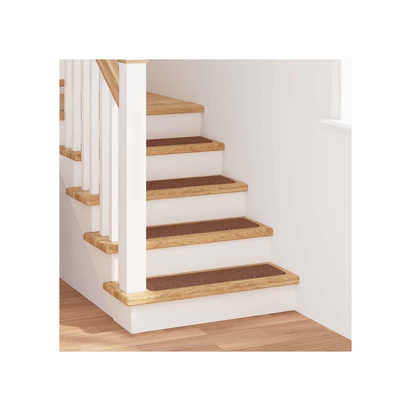 Tapis Antidérapants pour Escaliers 15 pièces 75 x 20 cm Jaune