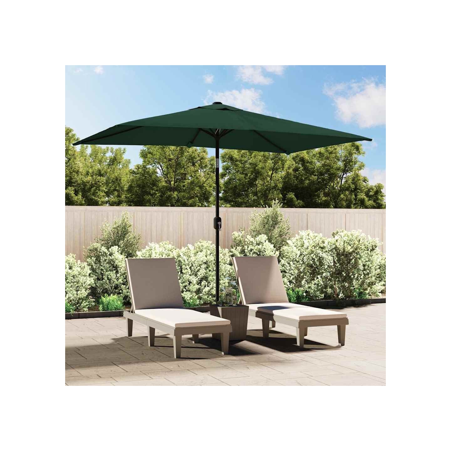Parasol 200 x 300 cm Vert Rectangulaire