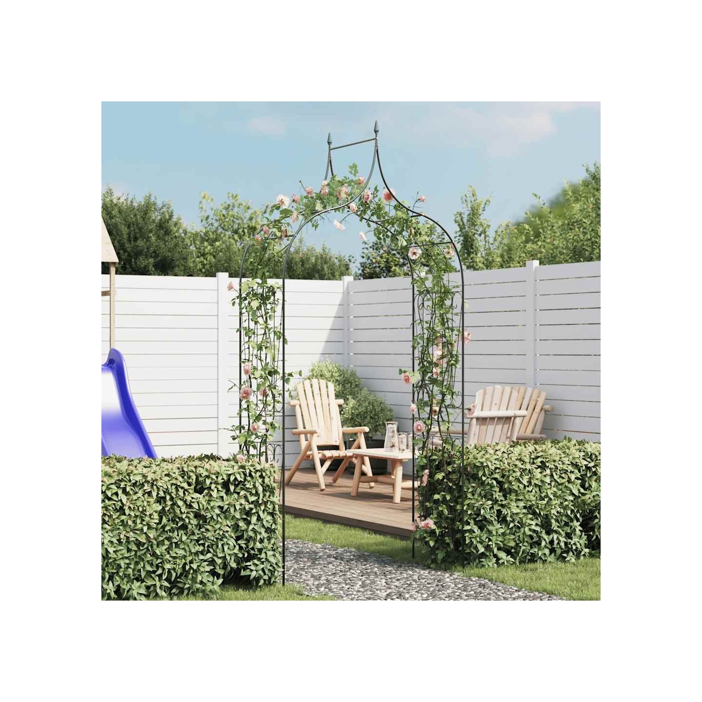 Arche de jardin Design de piquet plantes grimpantes Vert foncé