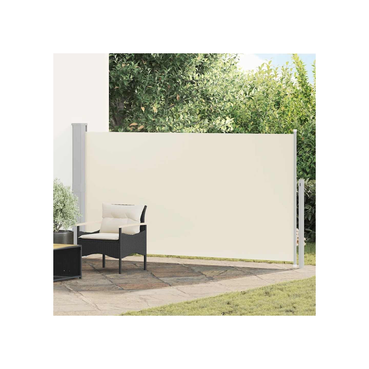 Auvent latéral de patio 160x300 cm Couleur crème