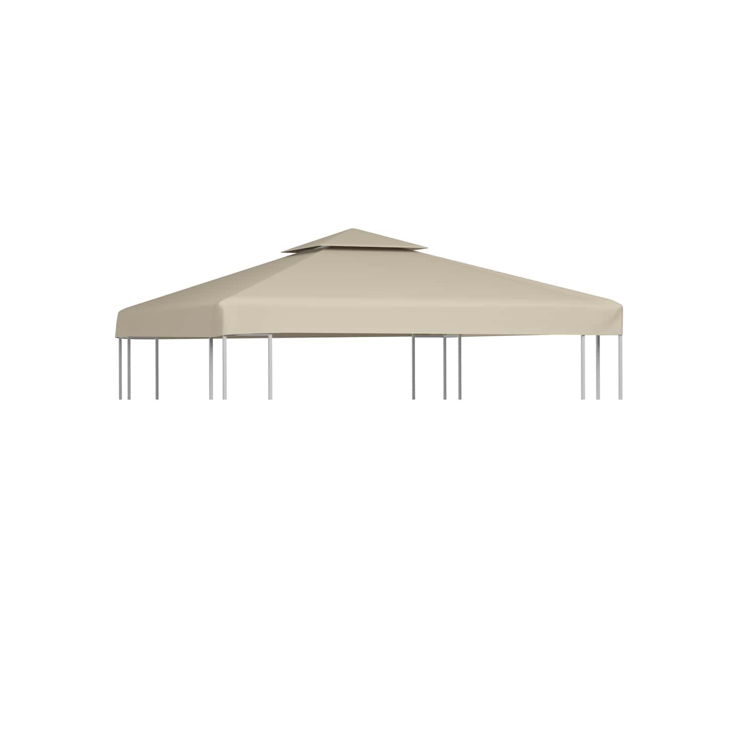 Recouvrement de remplacement d'auvent 310 g/m² Beige 3x3 m