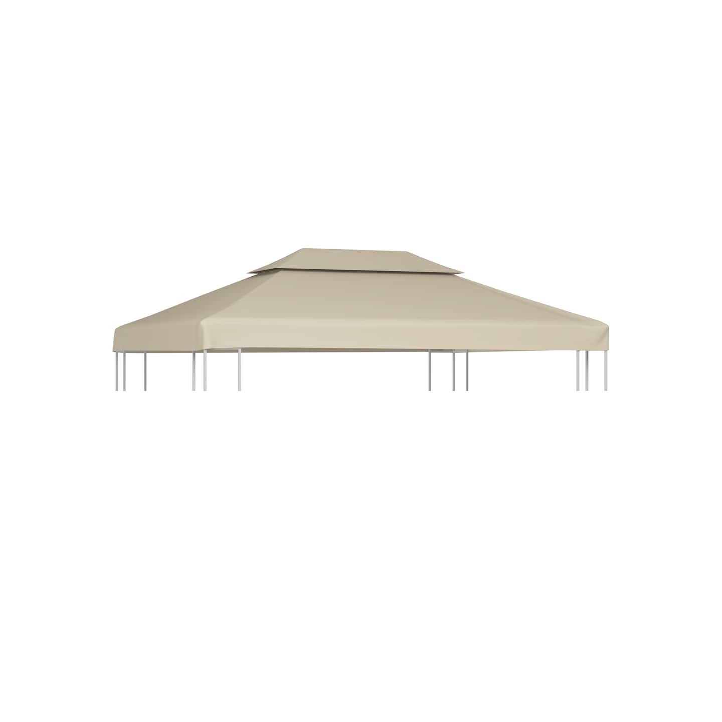 Recouvrement de remplacement d'auvent 310 g/m² Beige 3 x 4 m