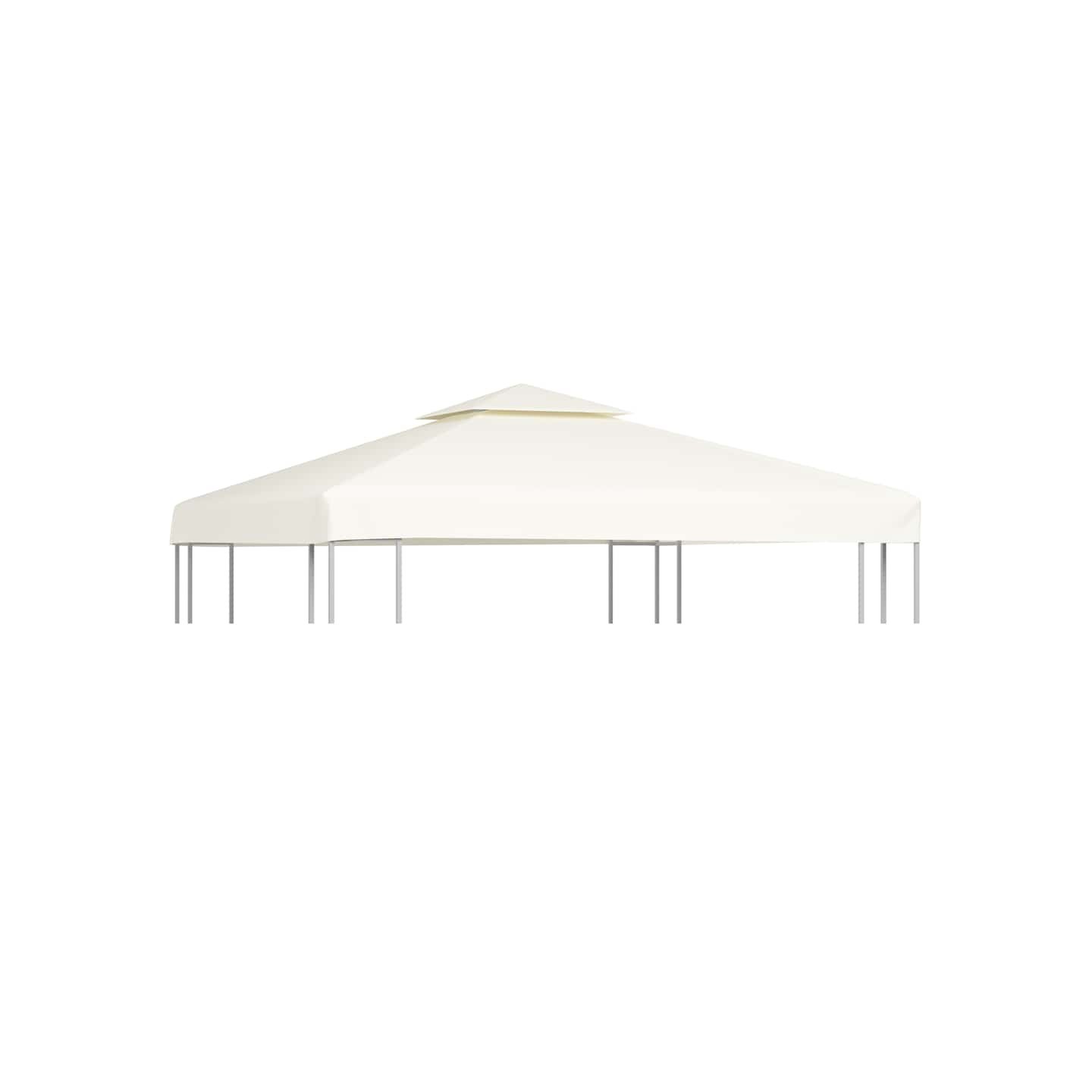 Recouvrement de remplacement d'auvent 310 g/m² 3x3m Blanc crème