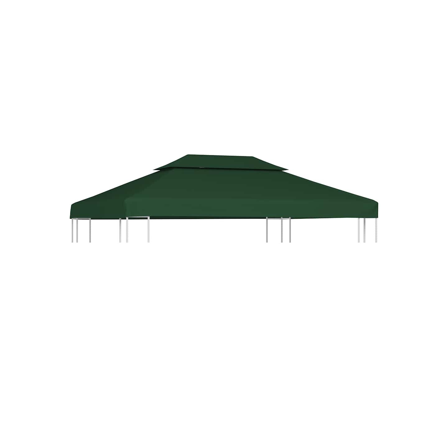 Recouvrement de remplacement d'auvent 310 g/m² 3 x 4 m Vert