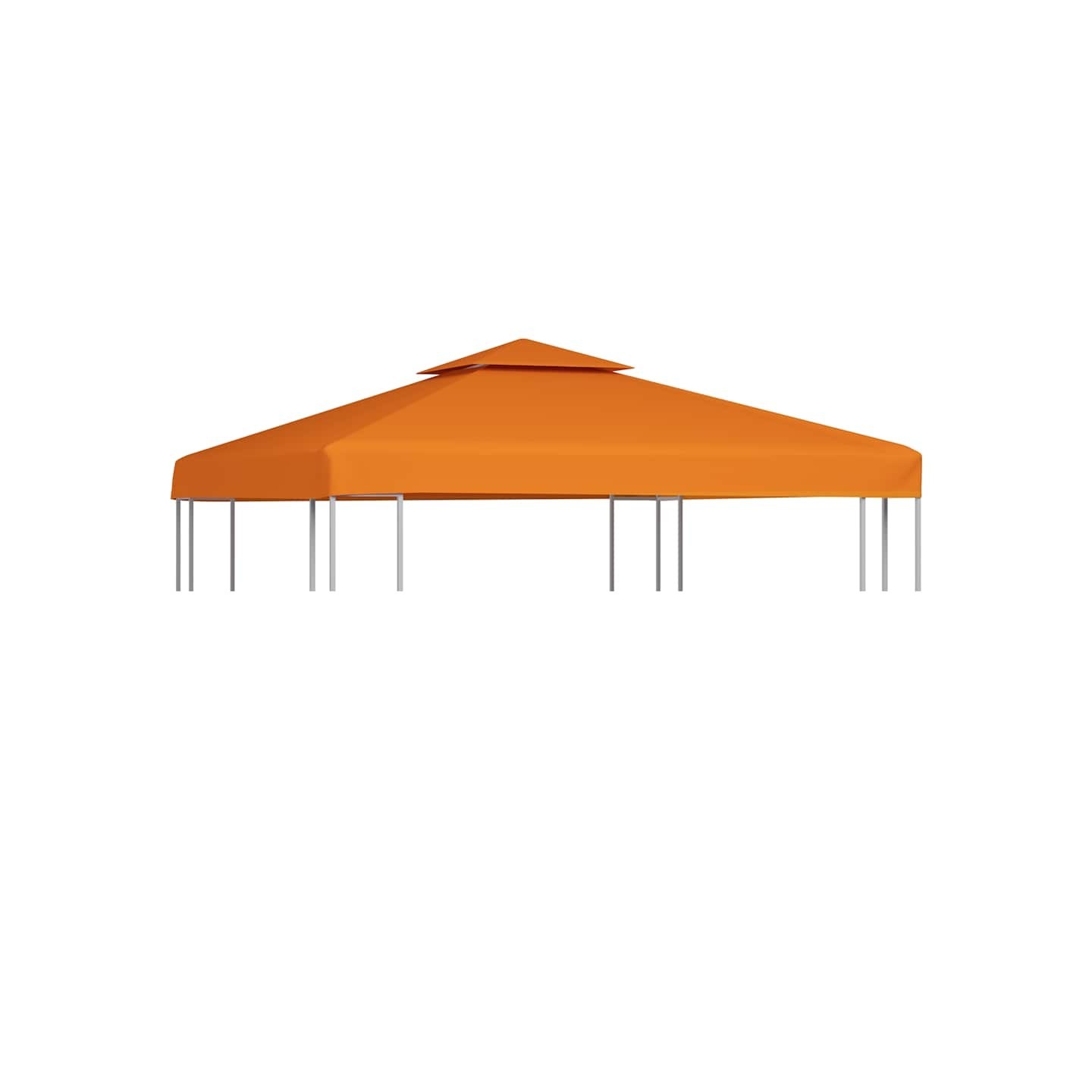 Recouvrement de remplacement d'auvent 310 g/m² Orange 3x3 m