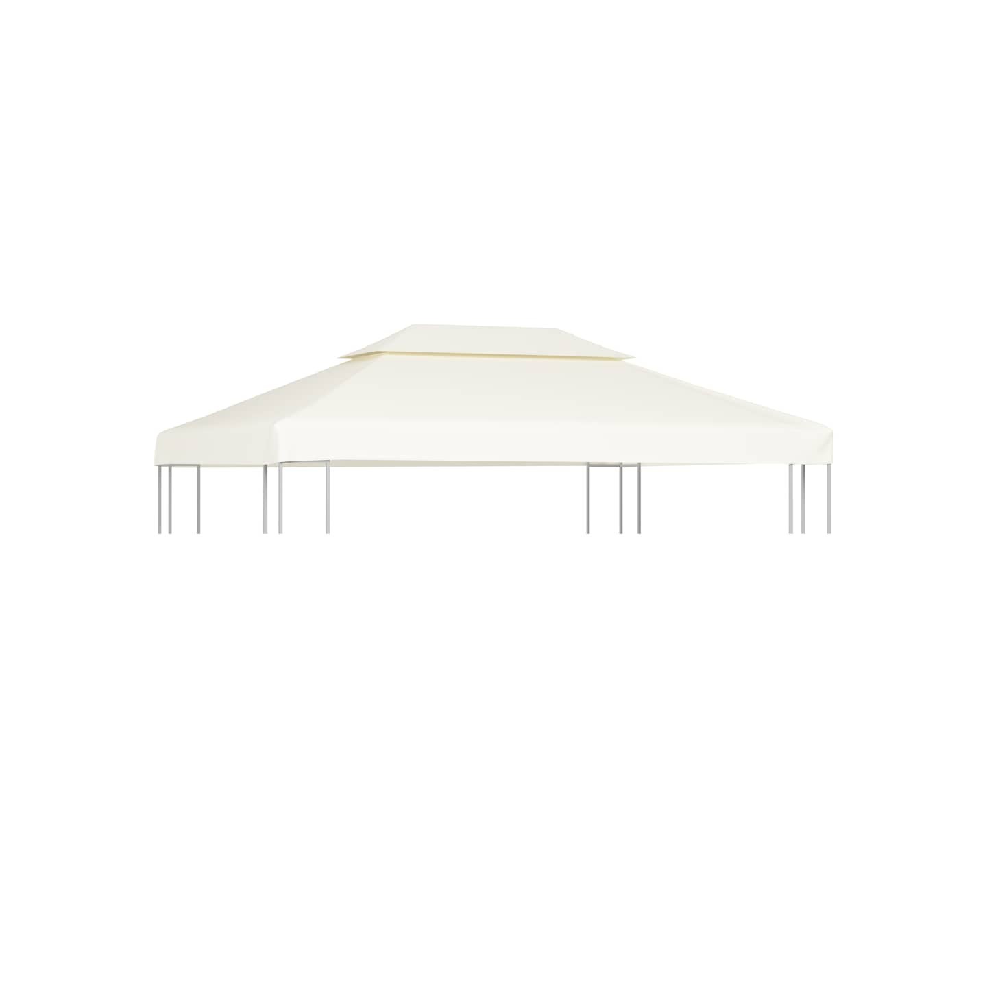 Recouvrement de remplacement d'auvent 310 g/m² Blanc crème 3x4m
