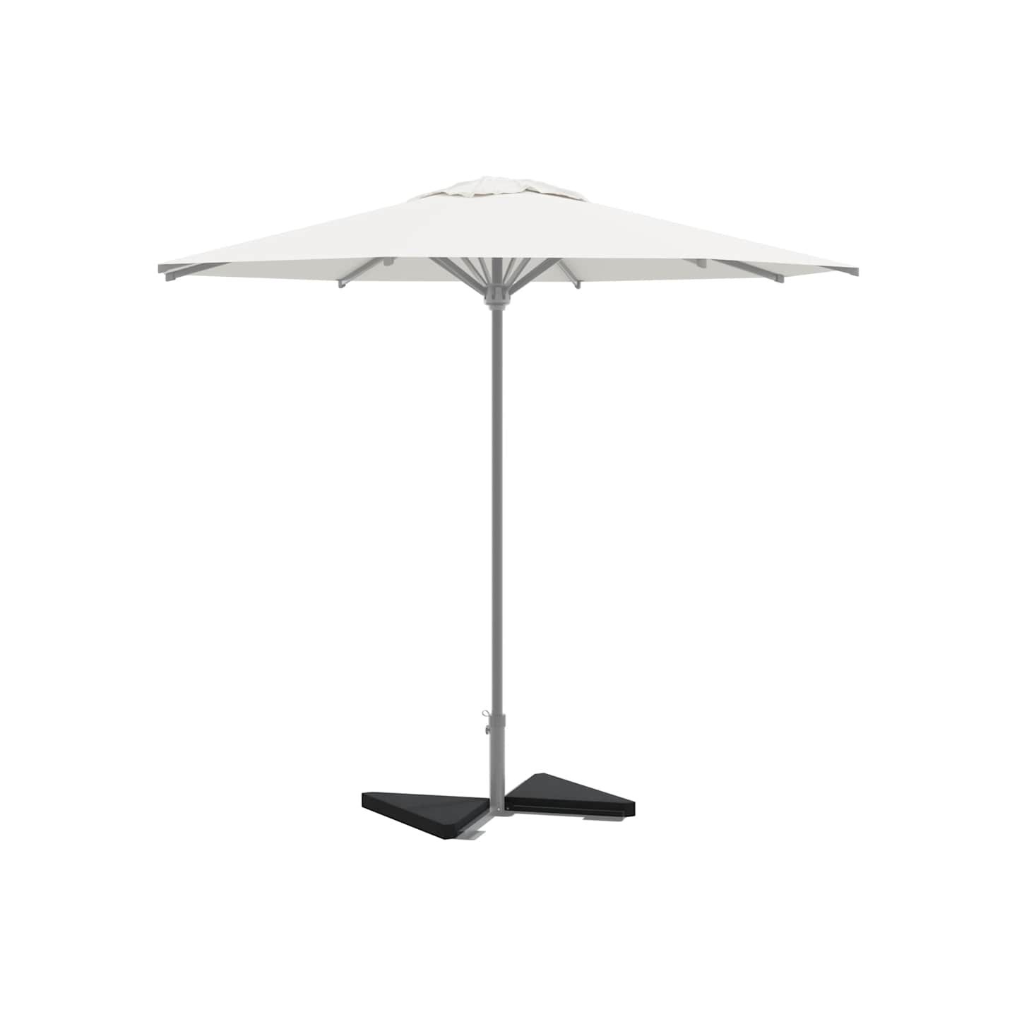 Plaques de poids de parasol 2 pcs triangulaire granit noir 14kg