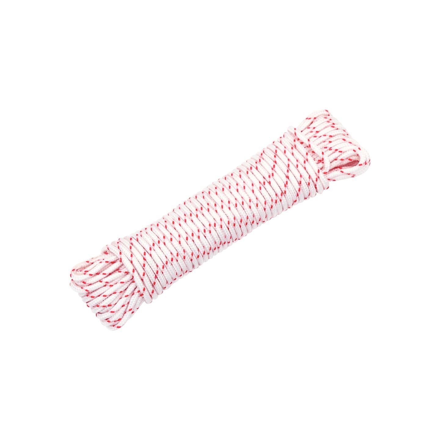 Cordon de démarrage à tirer blanc et rouge Ø3 mm 10 m nylon