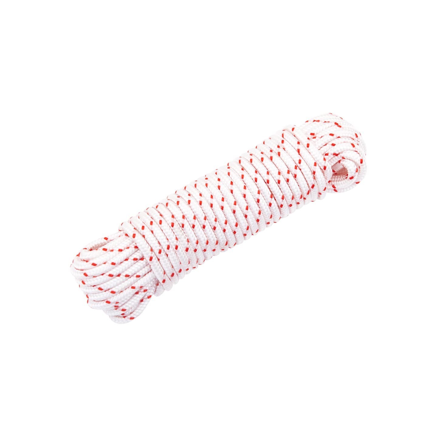 Cordon de démarrage à tirer blanc et rouge Ø4 mm 10 m nylon