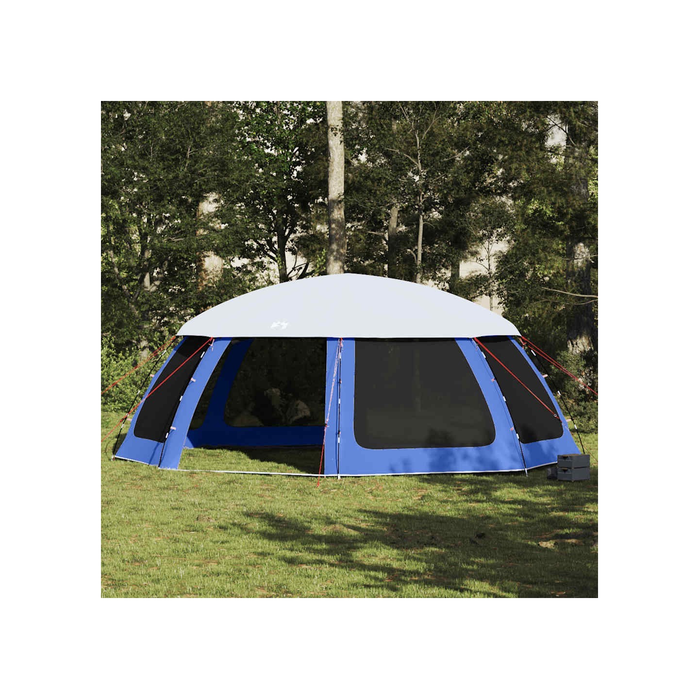 Tente de piscine moustiquaire amovible parois maille bleu azur