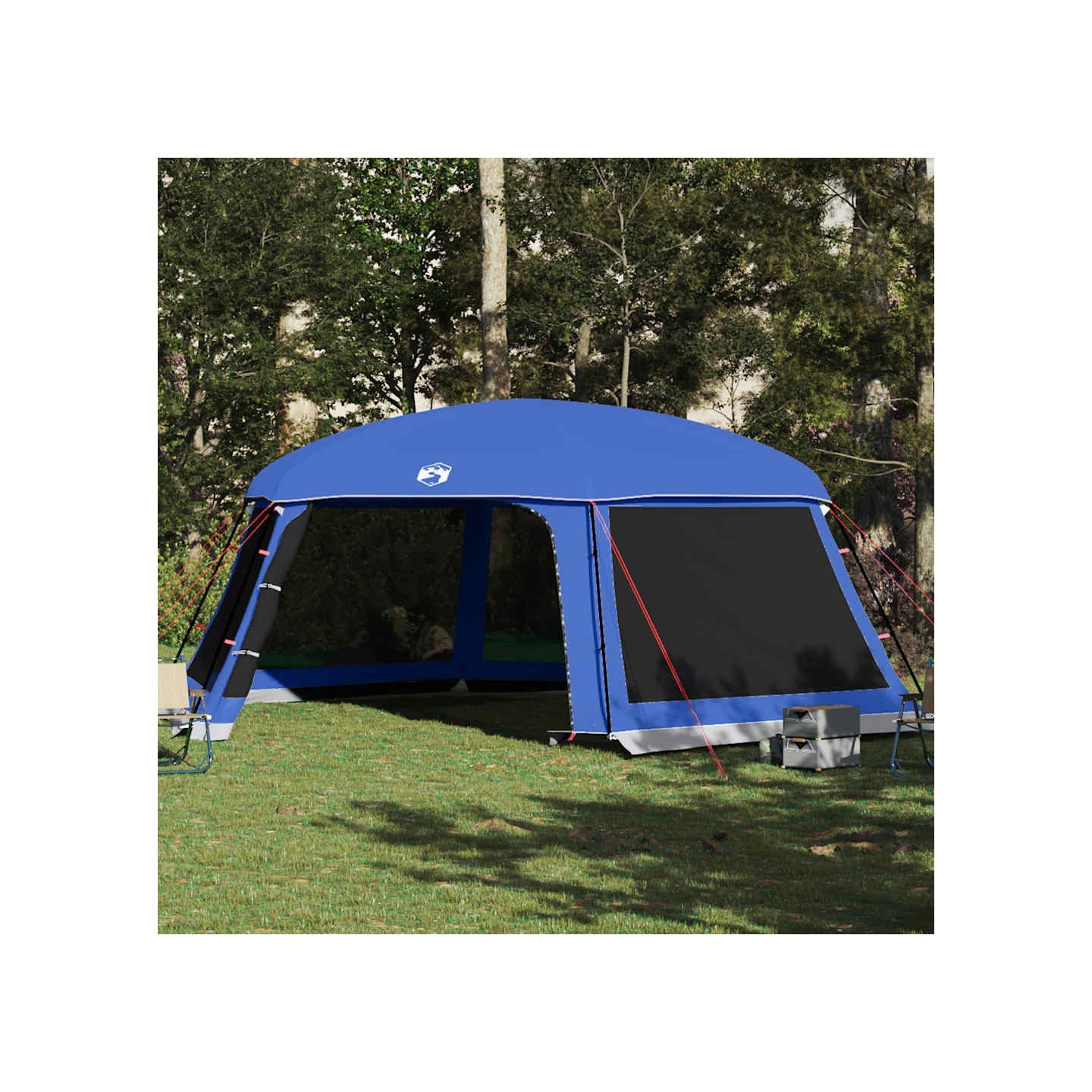 Tente de piscine moustiquaire amovible parois maille bleu azur