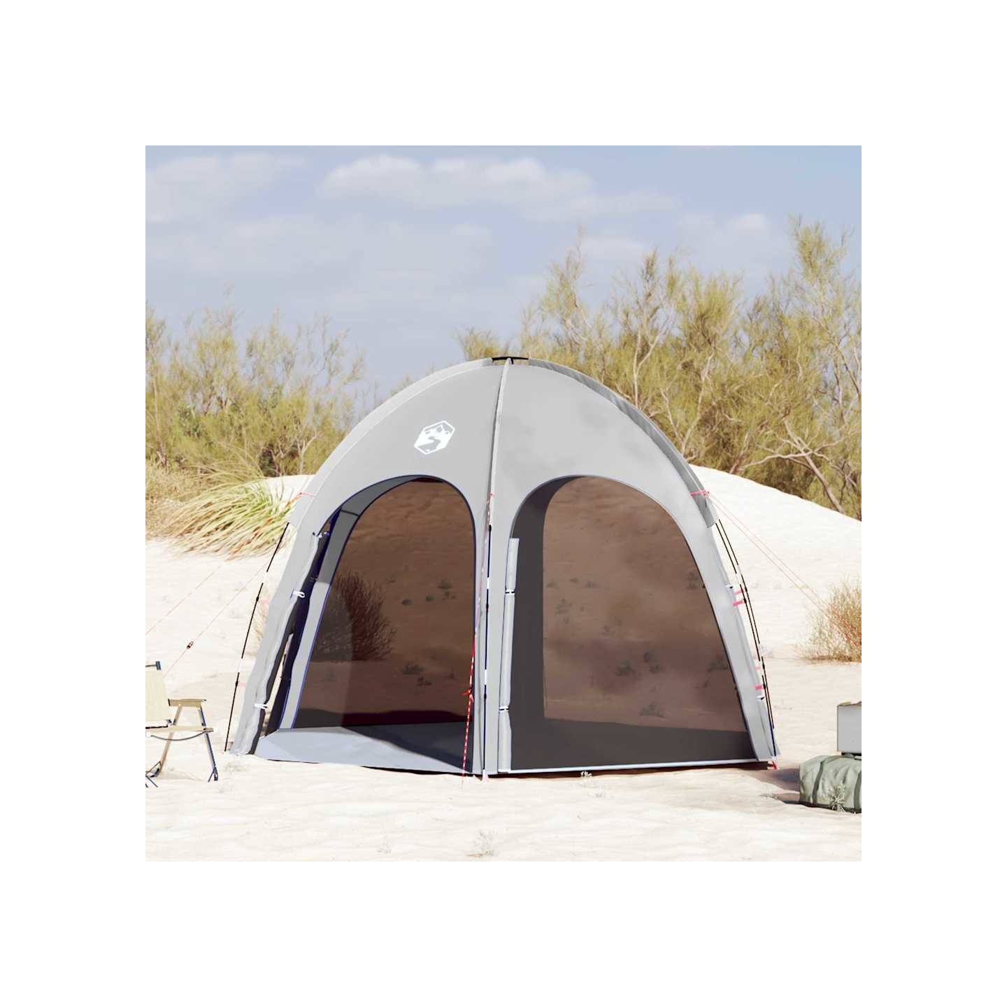 Tente de Piscine 366 x 305 x 231 cm Polyester et Fibre de Verre