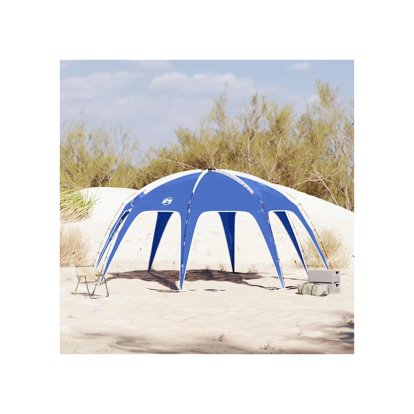 Tente de fête bleu azuré imperméable