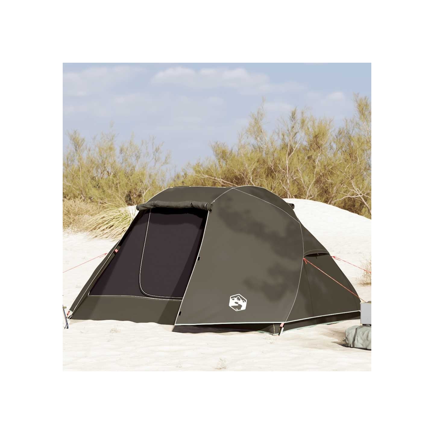 Tente de pêche 5 personnes marron imperméable