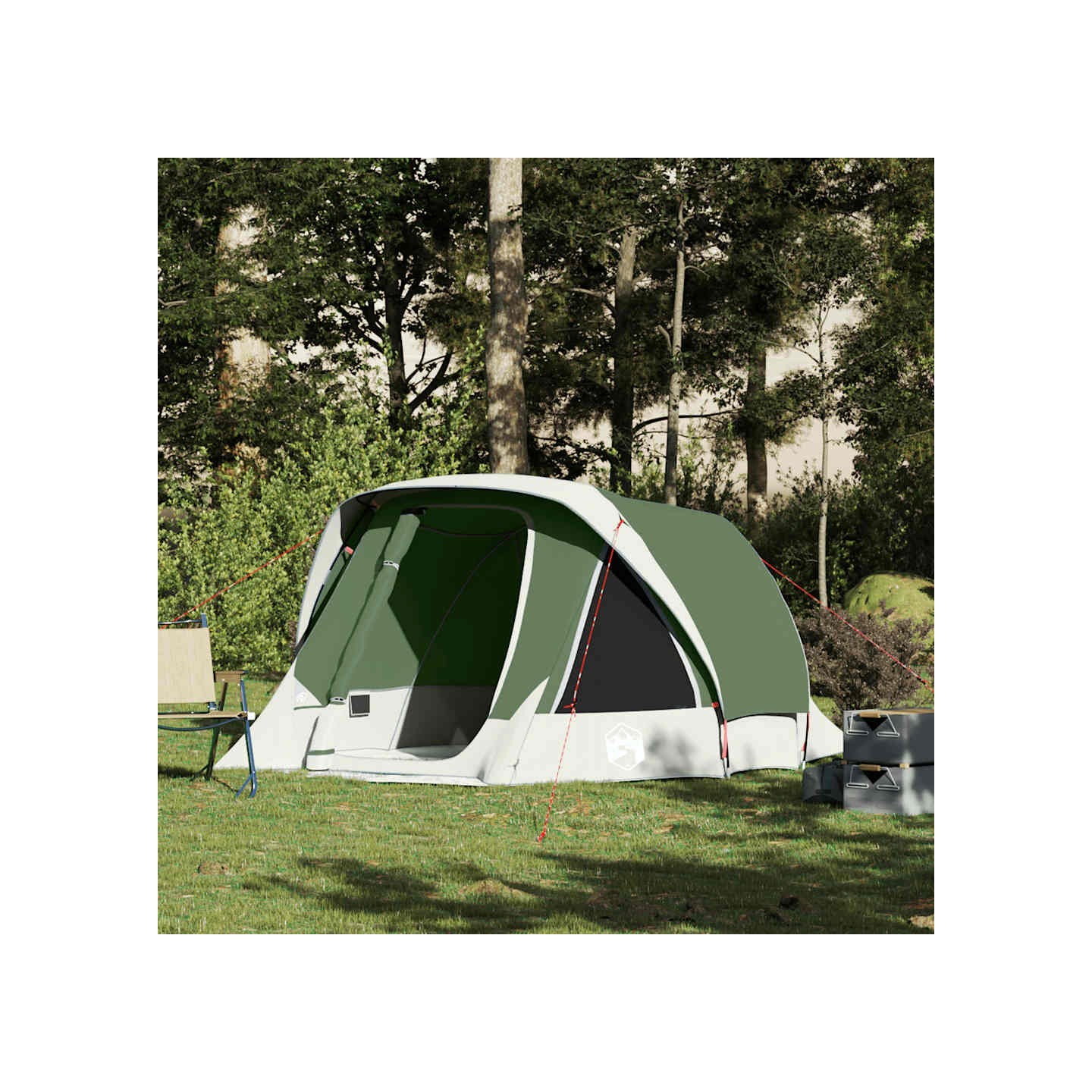Tente de camping de cabine 4 personnes vert imperméable