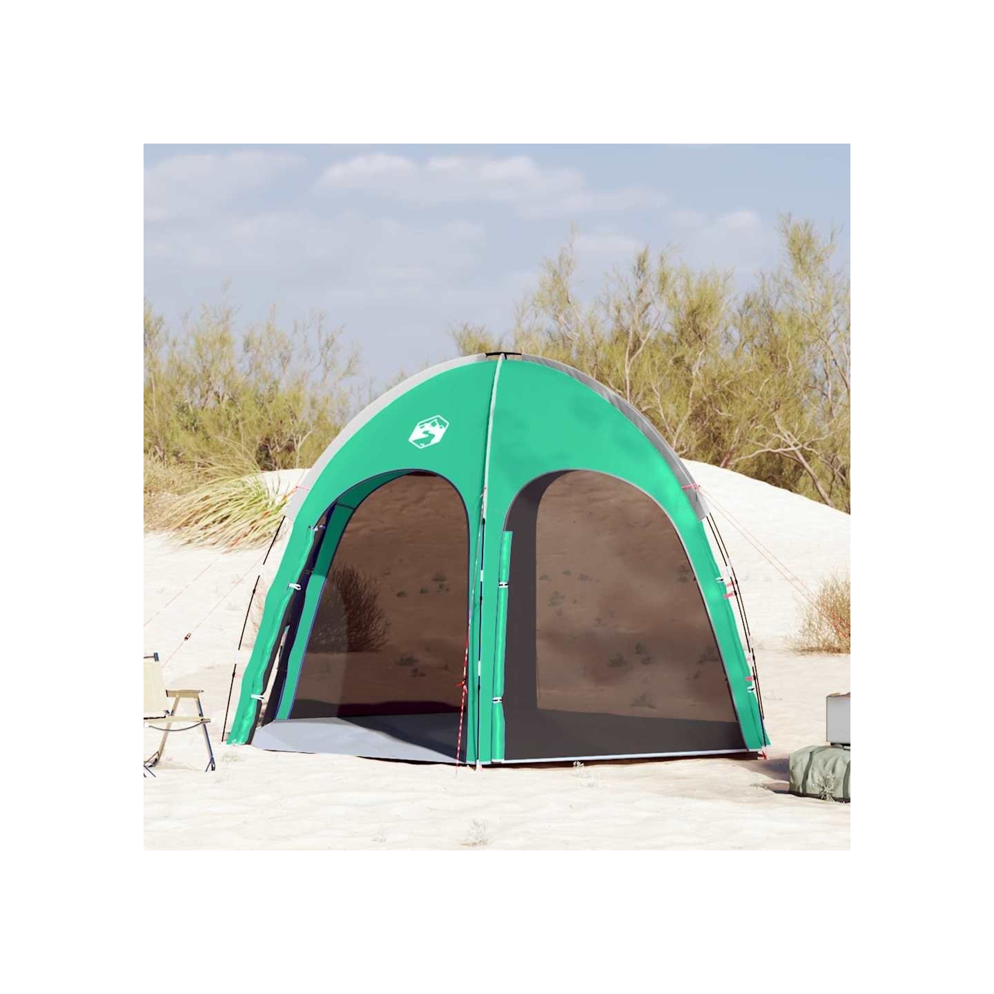 Tente de Piscine 366 x 305 x 231 cm Polyester et Fibre de Verre