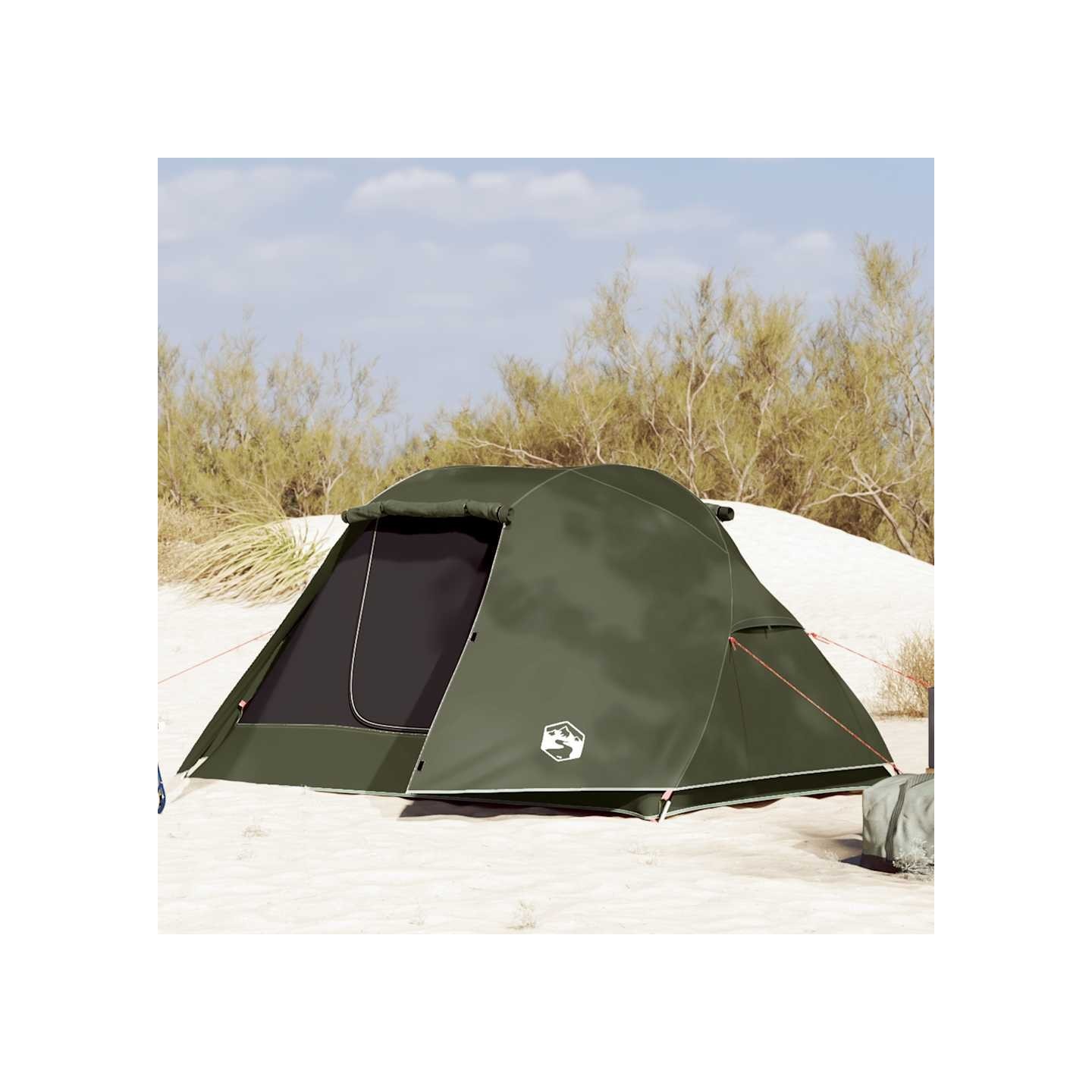Tente de pêche 3 personnes vert olive imperméable