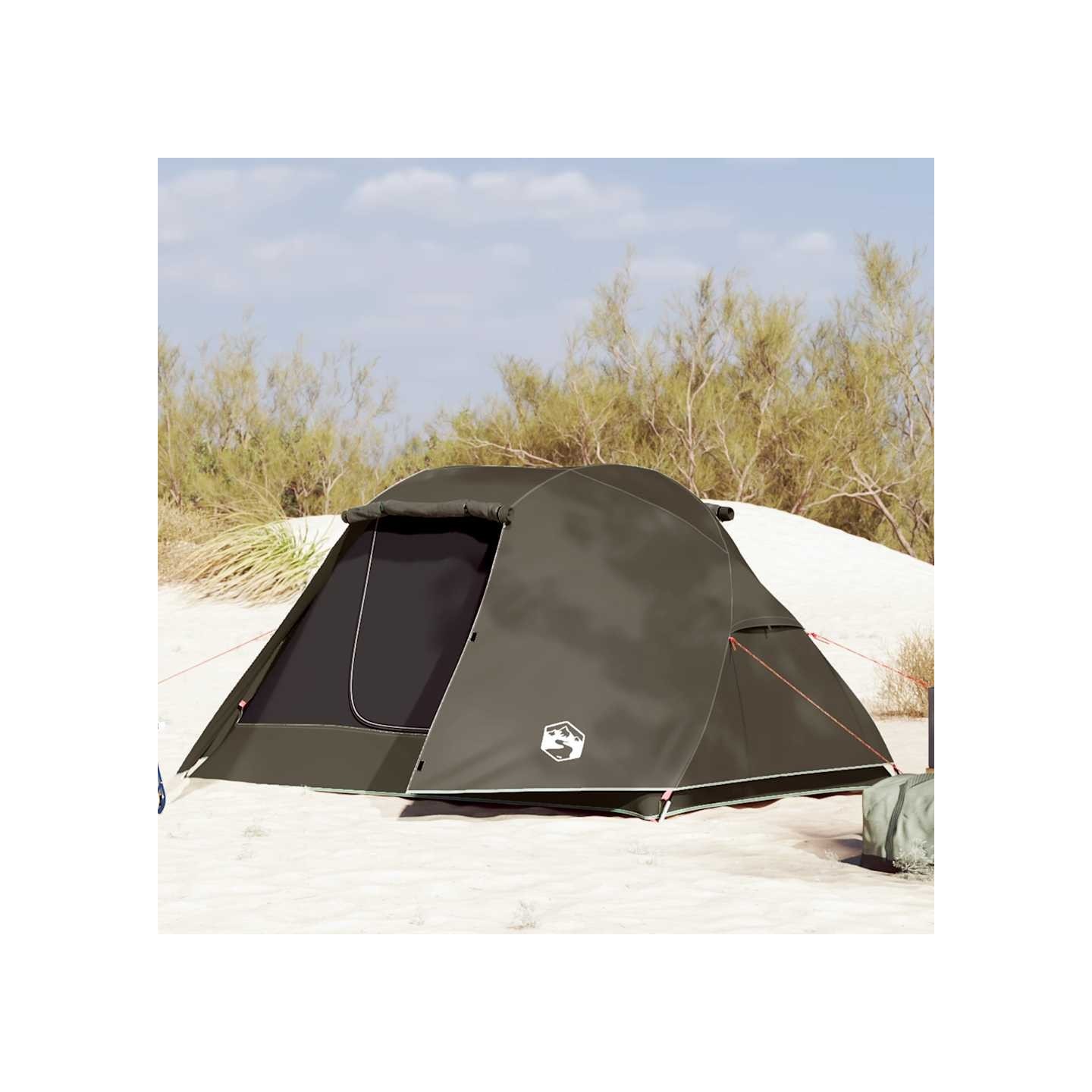 Tente de pêche 3 personnes marron imperméable