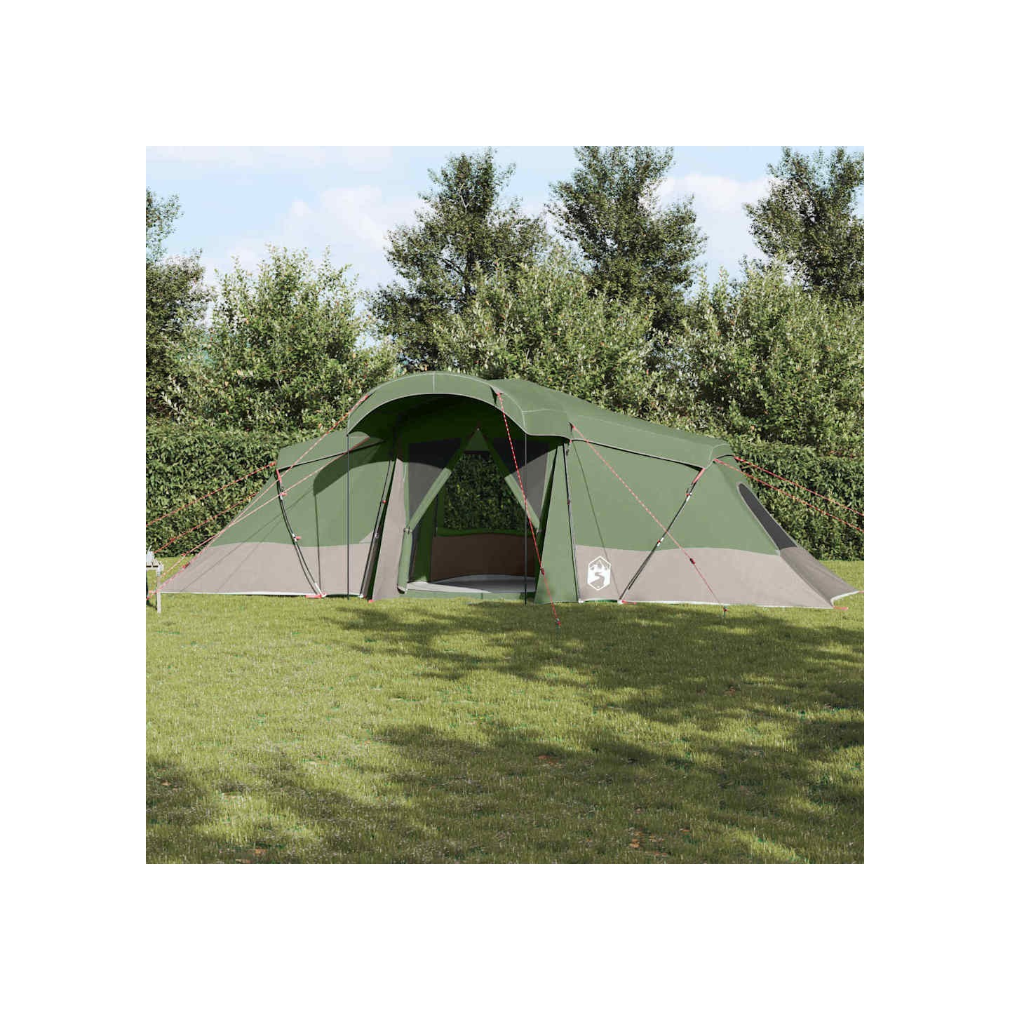 Tente familiale 6 personne Vert et gris