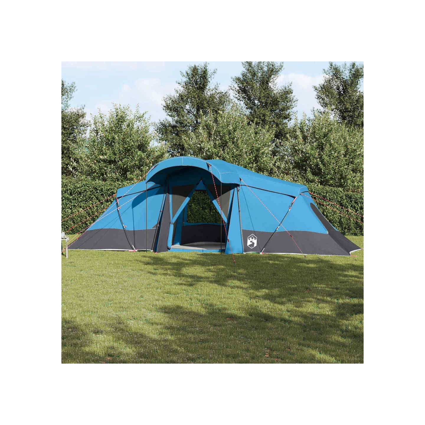 Tente familiale 6 personne Bleu et gris