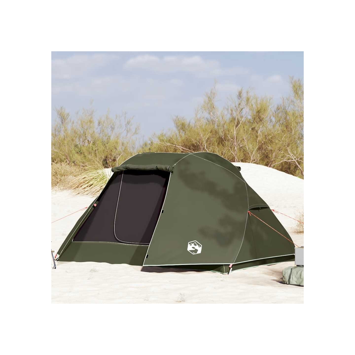 Tente de pêche 5 personnes vert olive imperméable
