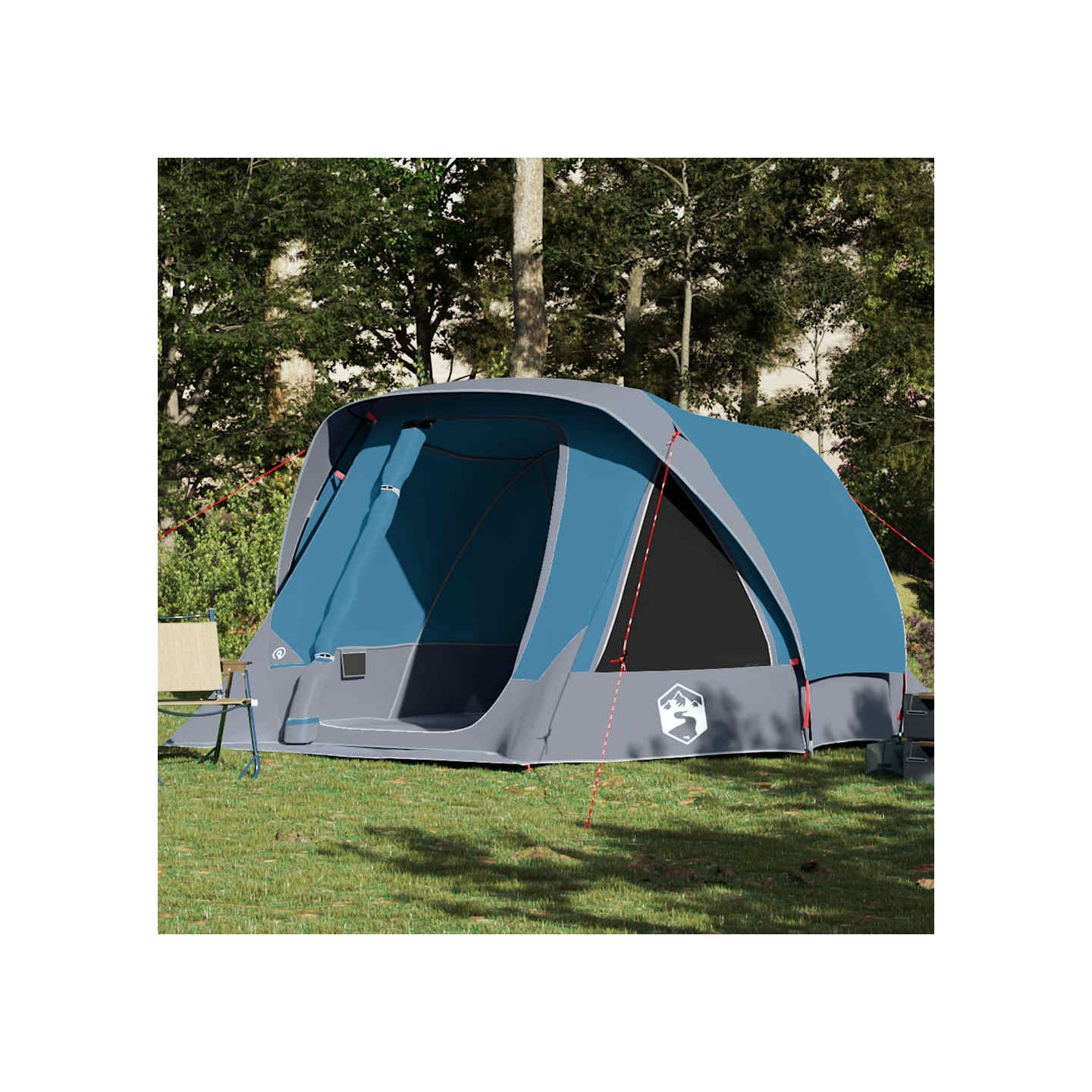 Tente de cabine familiale 6 personnes bleu imperméable