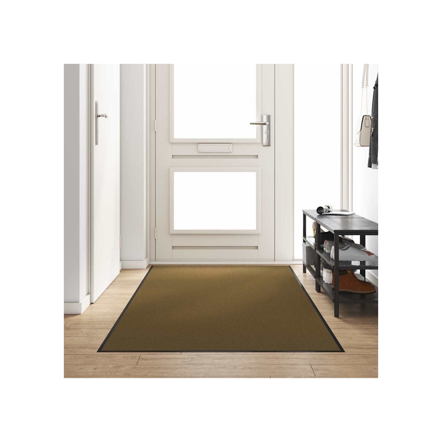 Tapis d'entrée Marron et Noir 120 x 250 cm 100% Polyamide