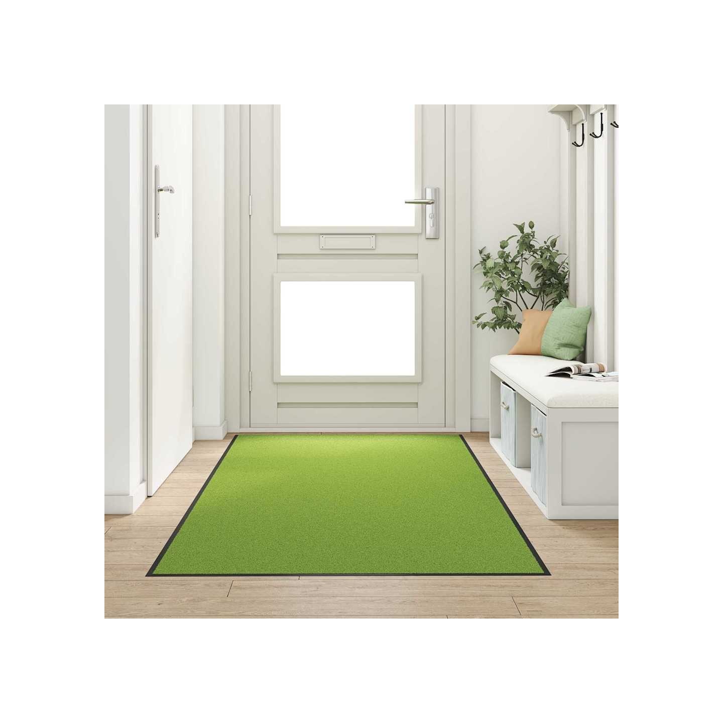Tapis d'entrée Vert et Noir 120 x 250 cm 100% Polyamide