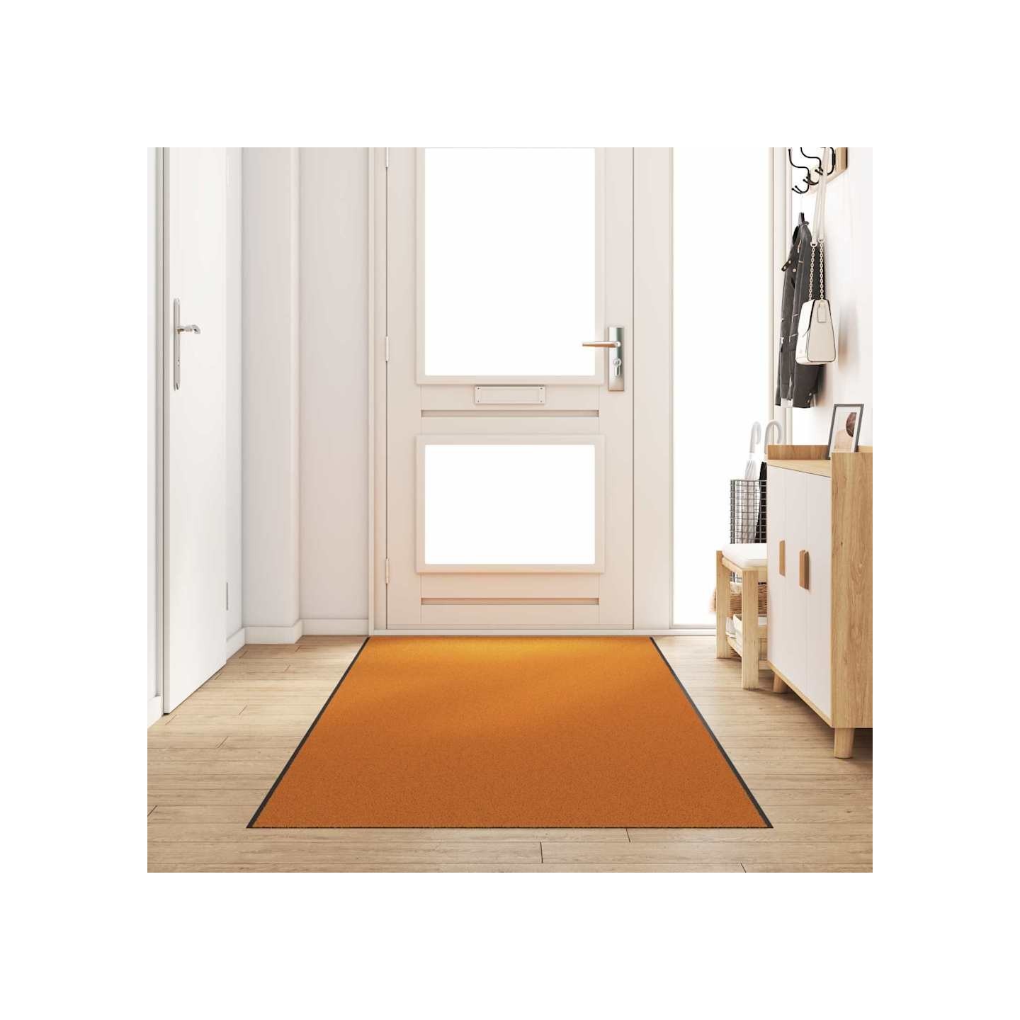 Tapis d'entrée Orange et Noir 120 x 400 cm 100% Polyamide