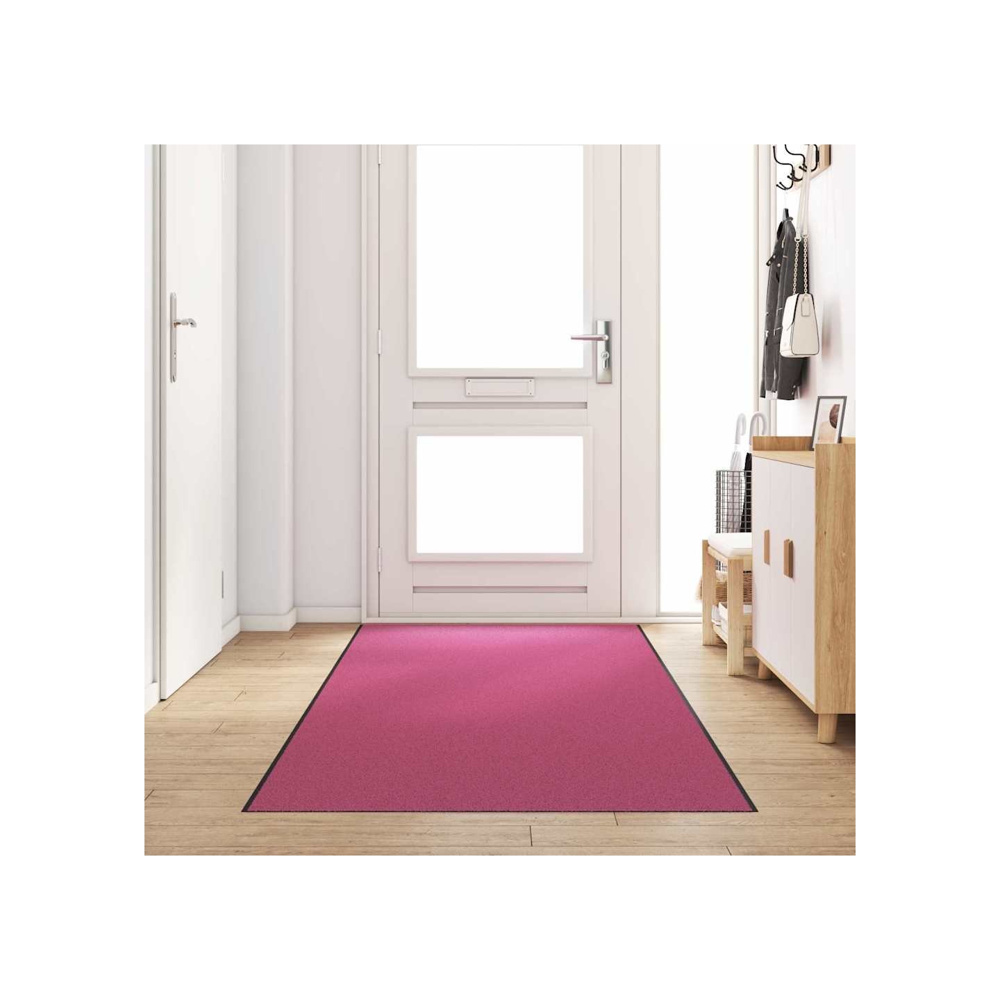 Tapis d'entrée Rose et Noir 120 x 400 cm 100% Polyamide