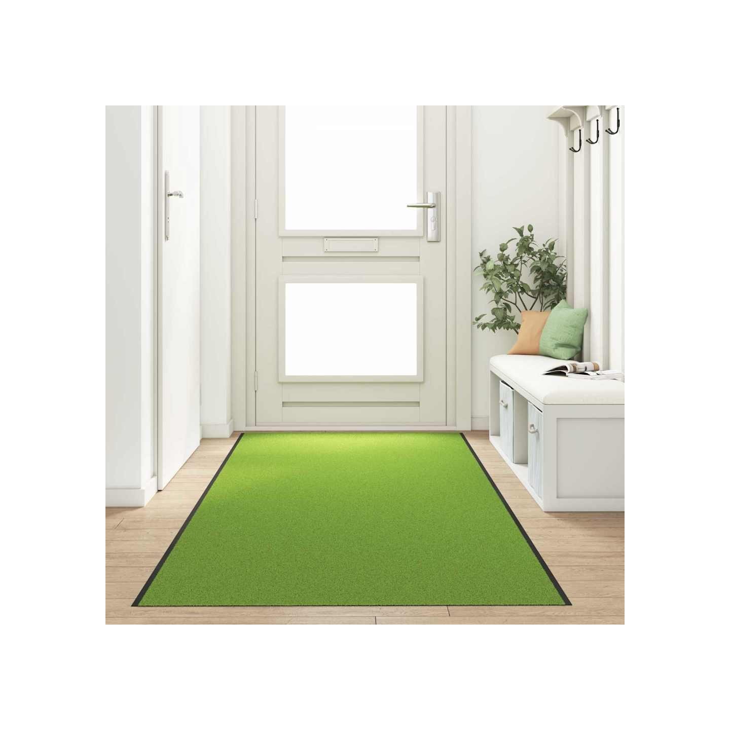 Tapis d'entrée Vert et Noir 120 x 350 cm 100% Polyamide