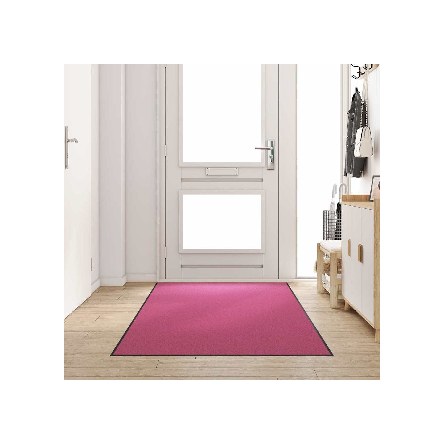 Tapis d'entrée Rose et Noir 120 x 250 cm 100% Polyamide