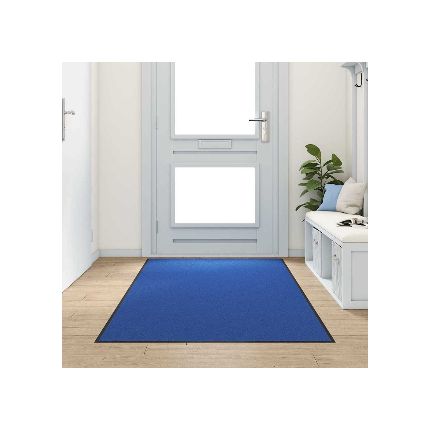 Tapis d'entrée Bleu et Noir 120 x 250 cm 100% Polyamide