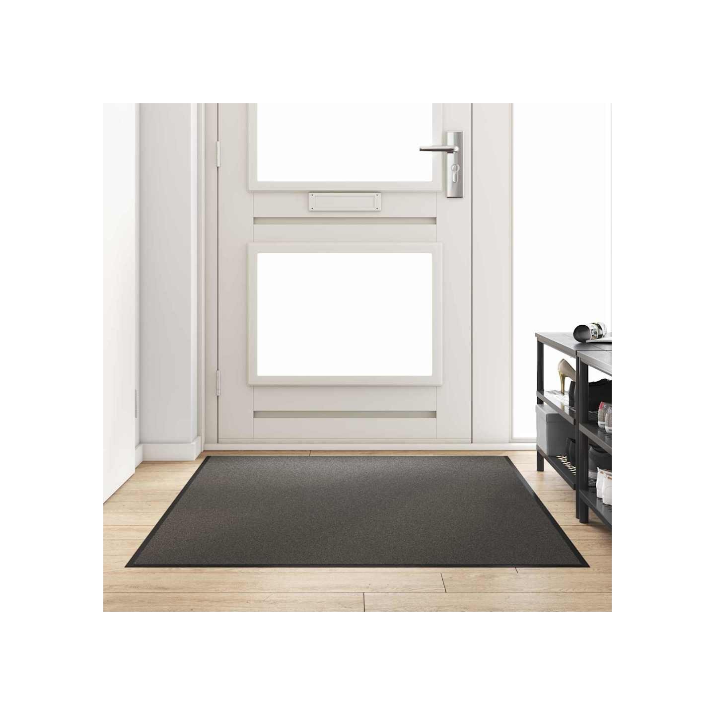 Tapis d'entrée Anthracite et noir 120 x 180 cm 100% Polyamide