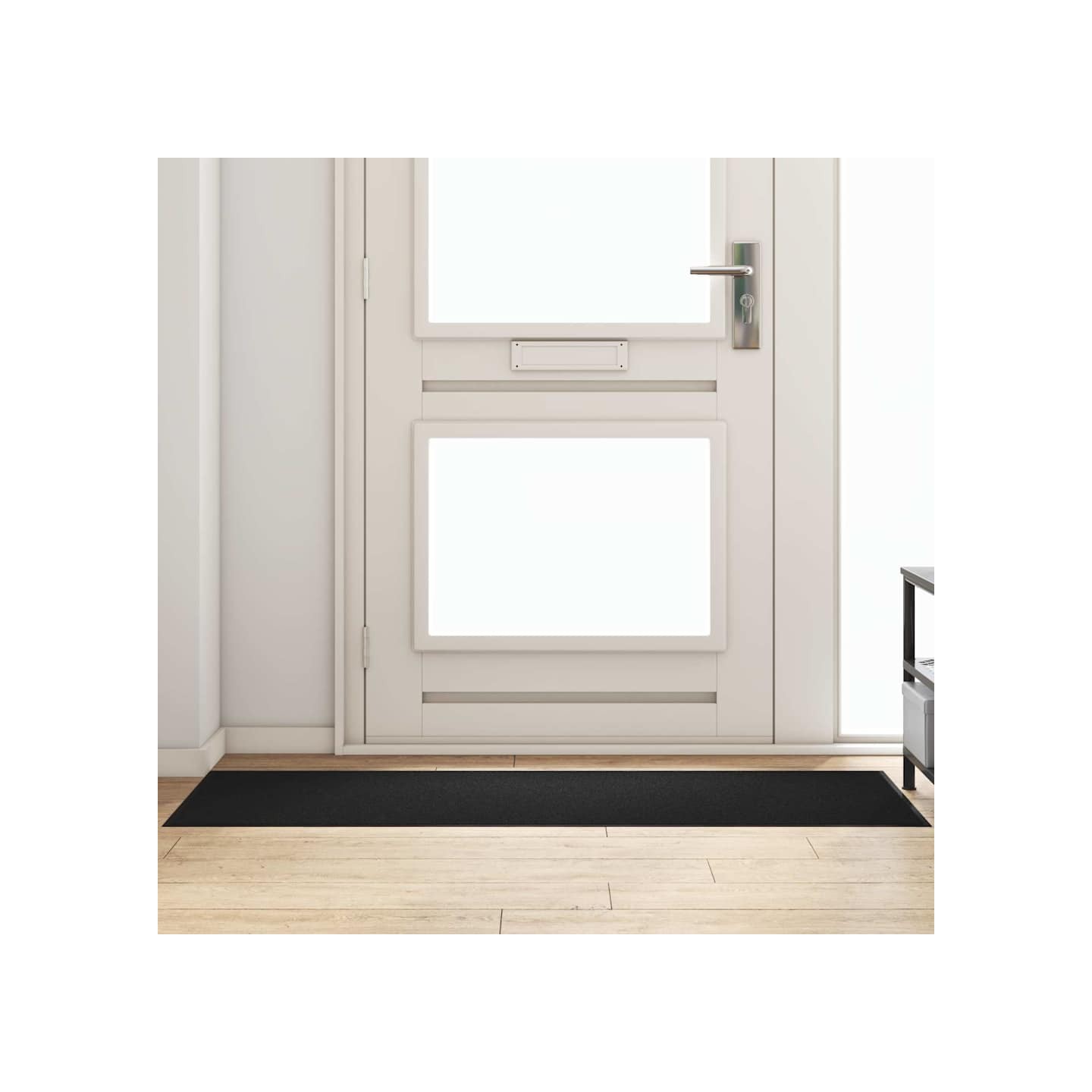 Tapis d'entrée Noir 60 x 180 cm 100% Polyamide