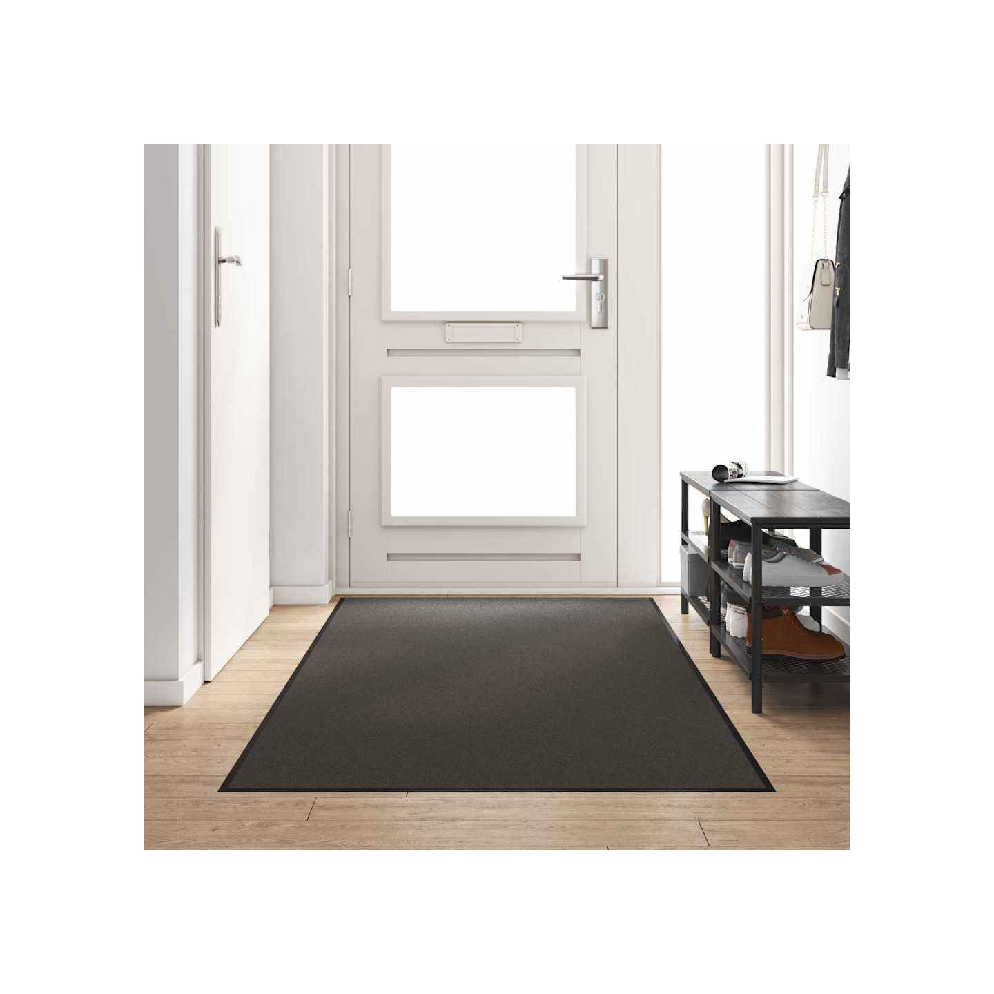 Tapis d'entrée Anthracite et noir 120 x 250 cm 100% Polyamide