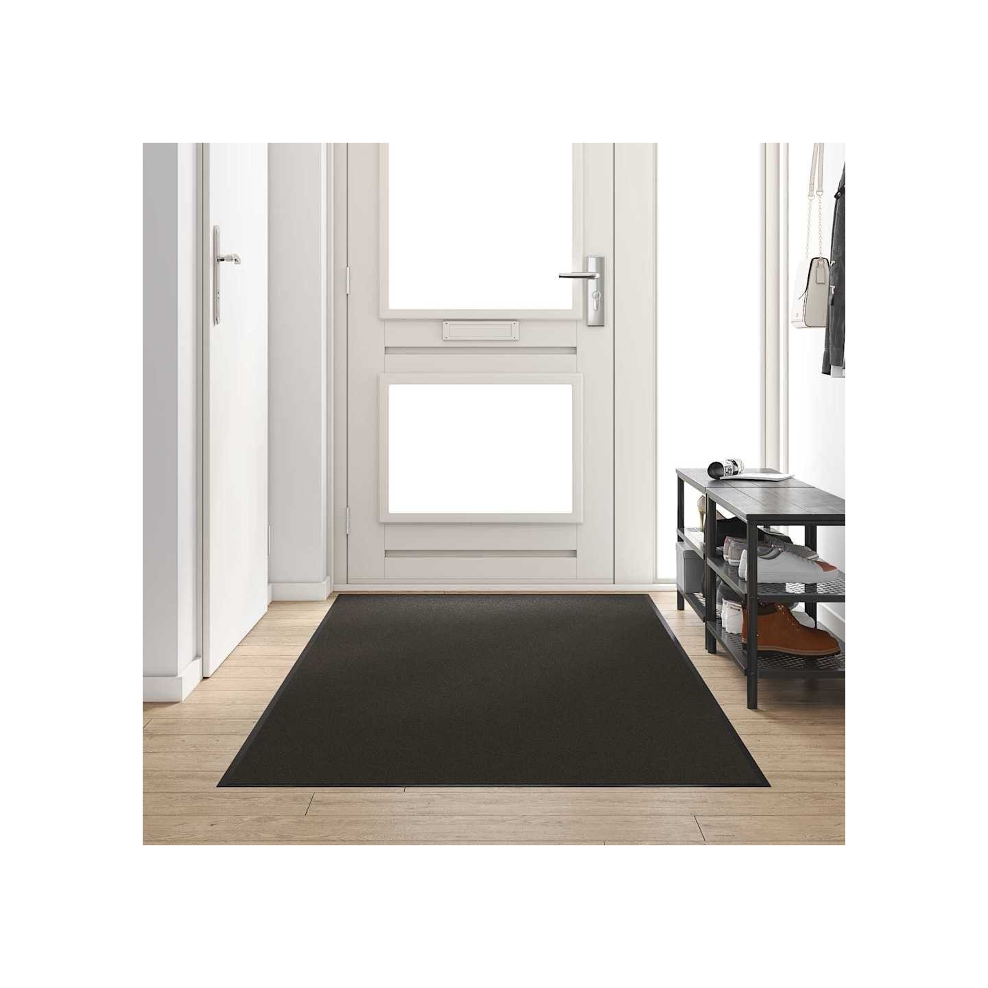 Tapis d'entrée Noir 120 x 300 cm 100% Polyamide