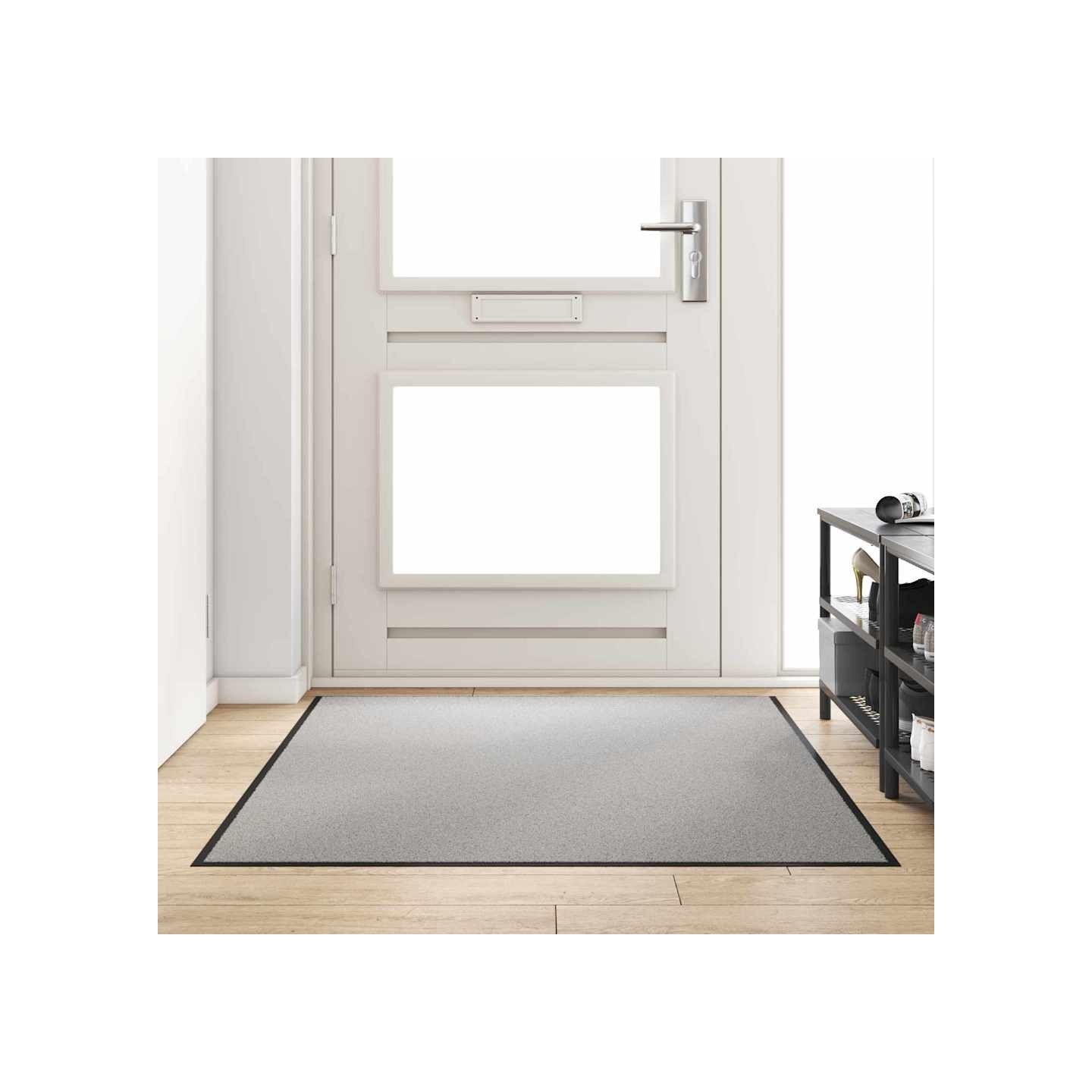 Tapis d'entrée Gris et Noir 120 x 180 cm 100% Polyamide