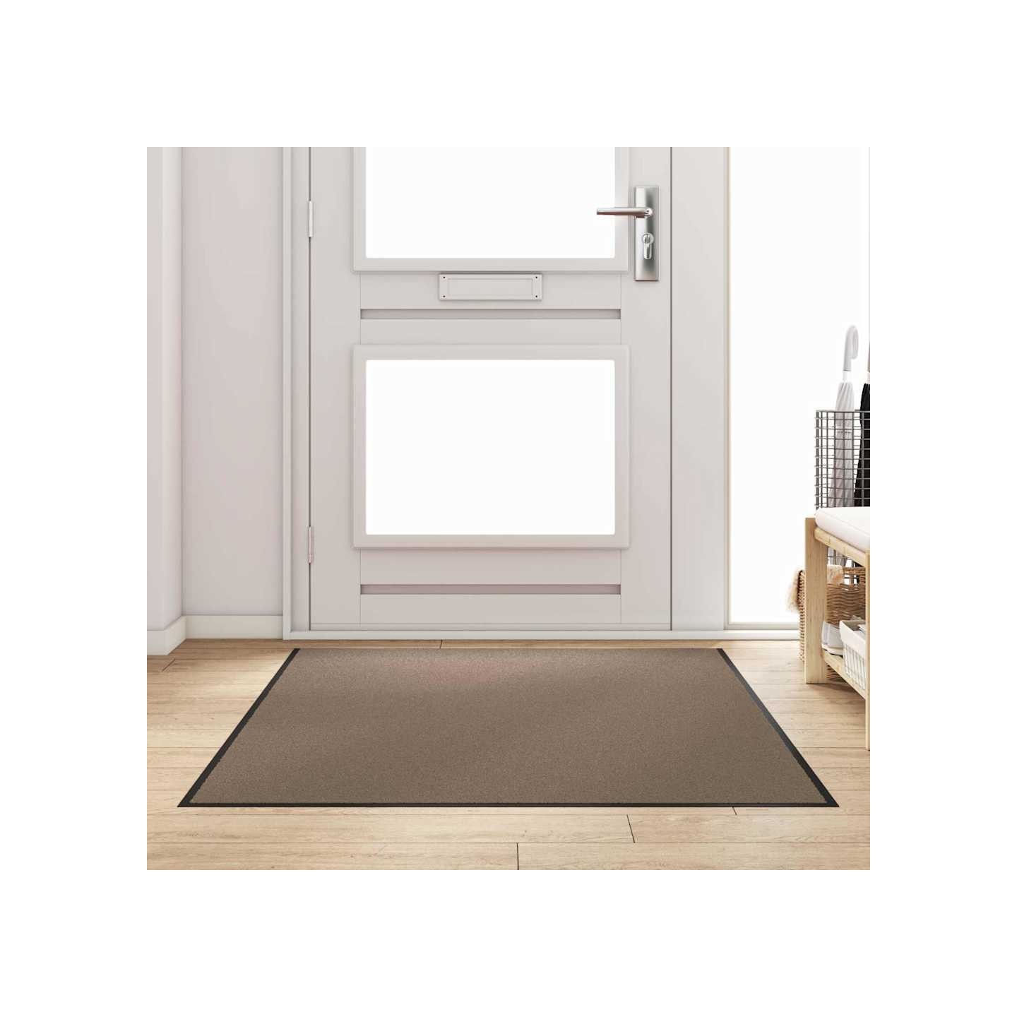 Tapis d'entrée Beige et Noir 120 x 180 cm 100% Polyamide