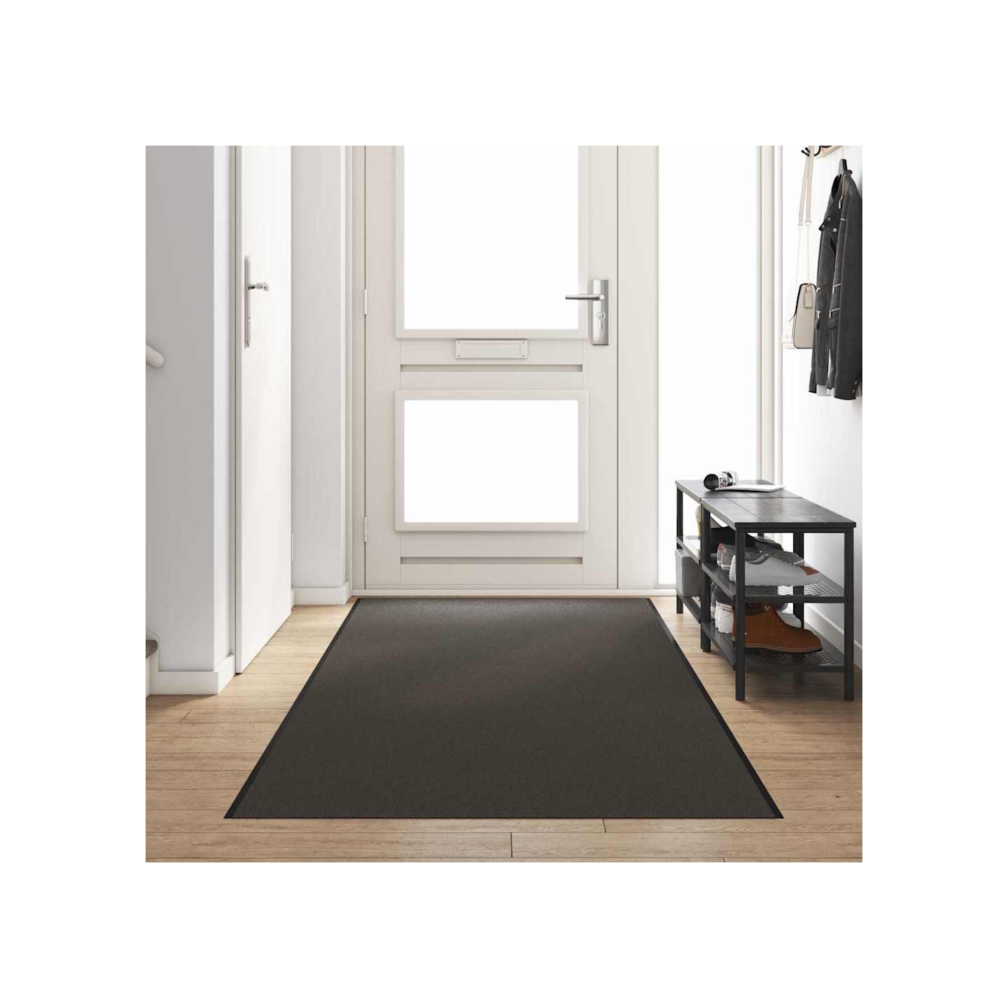 Tapis d'entrée Anthracite et noir 120 x 400 cm 100% Polyamide