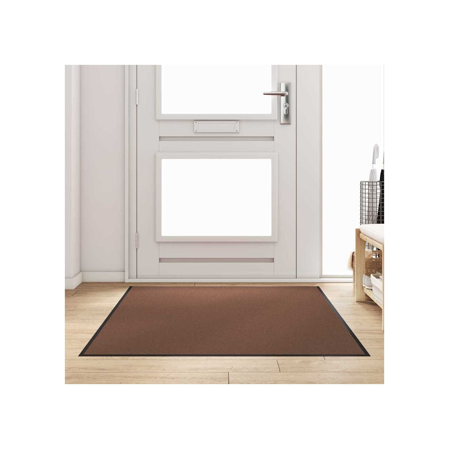 Tapis d'entrée Marron et noir 120 x 180 cm 100% Polyamide