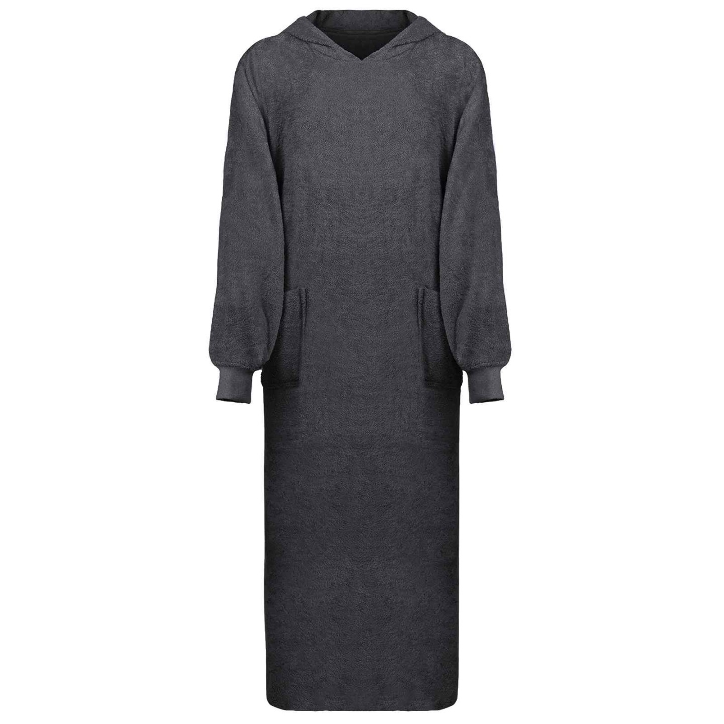 Sweat à capuche couverture KINN Anthracite XXL Coton