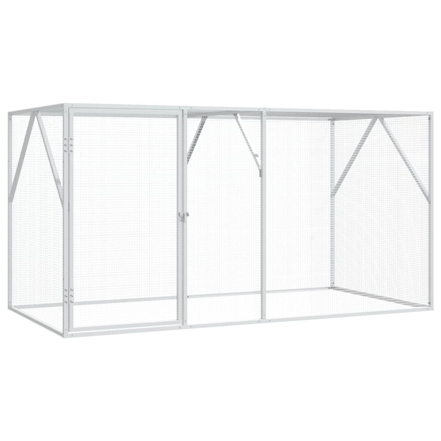 Cage pour oiseaux Argenté 208 x 102 x 108 cm
