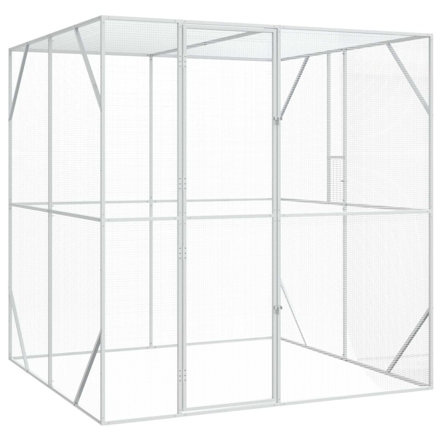 Cage pour oiseaux Argenté 209 x 202 x 214 cm