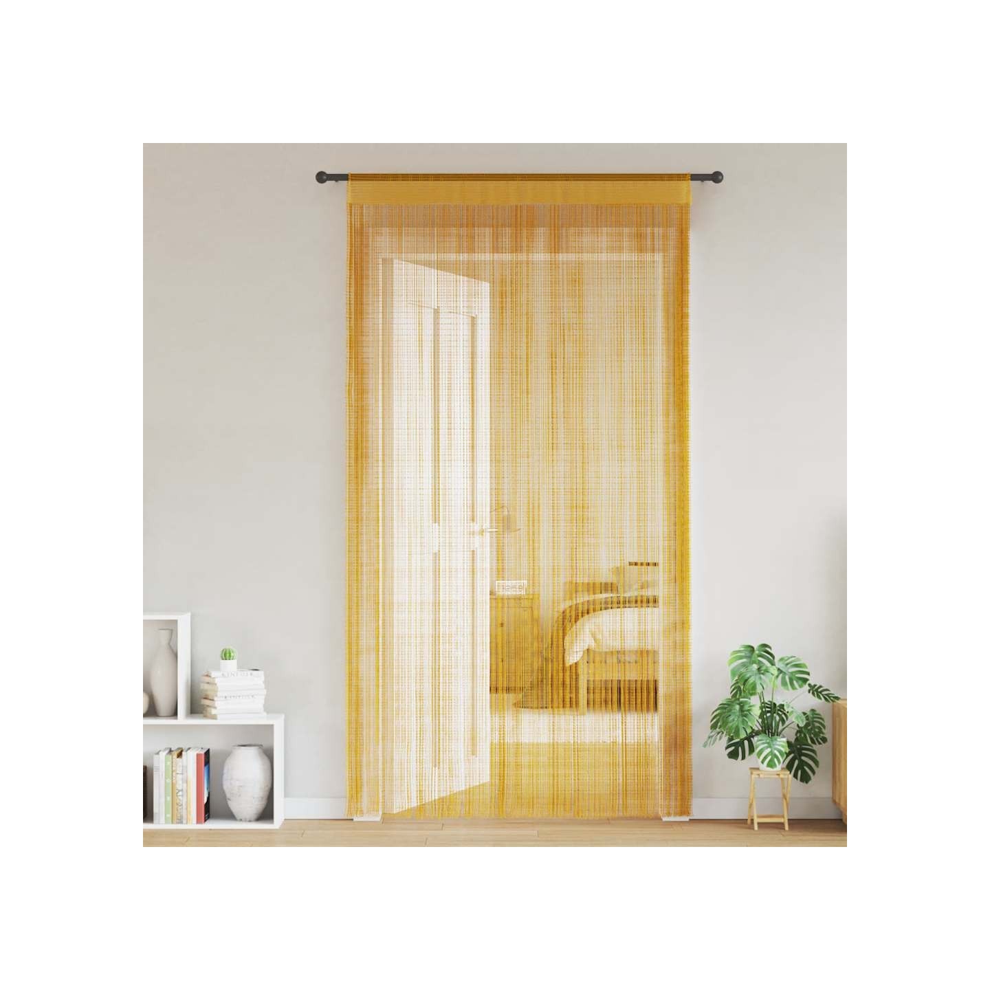 Rideaux à fils 2 pcs or 140x250 cm