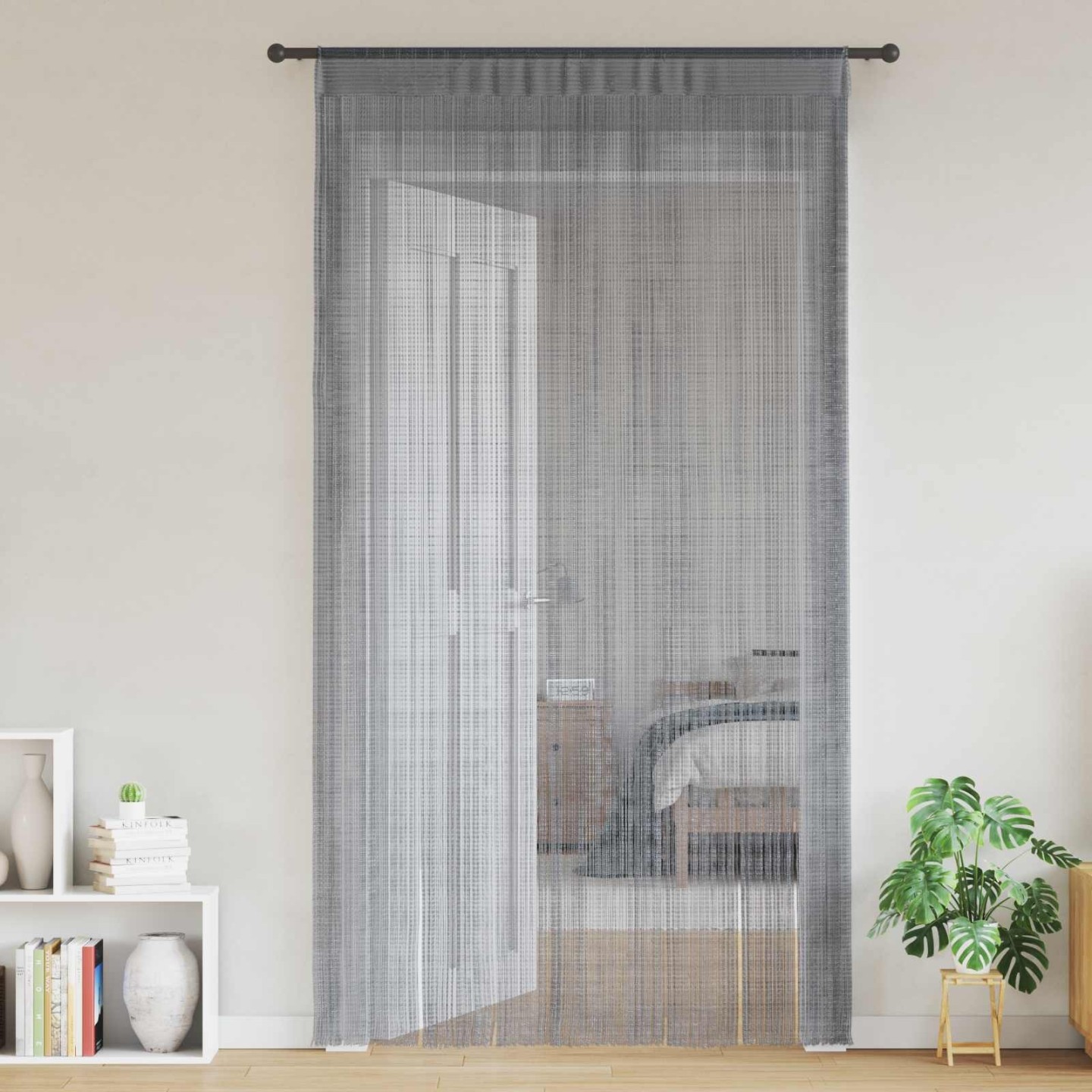 Rideaux à fils 2 pièces Anthracite 140x250 cm