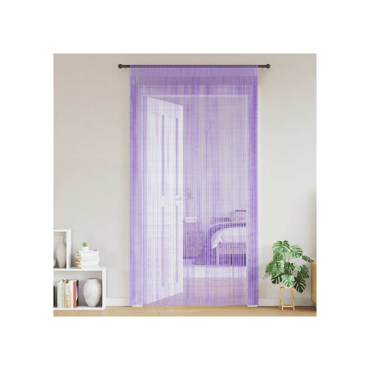 Rideau en fils 2 pcs 140 x 250 cm violet