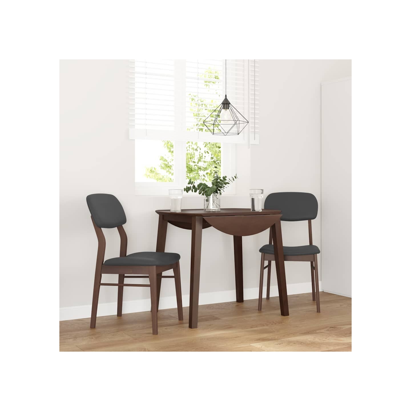 Chaises à manger coussins 2 pcs marron bois massif caoutchouc