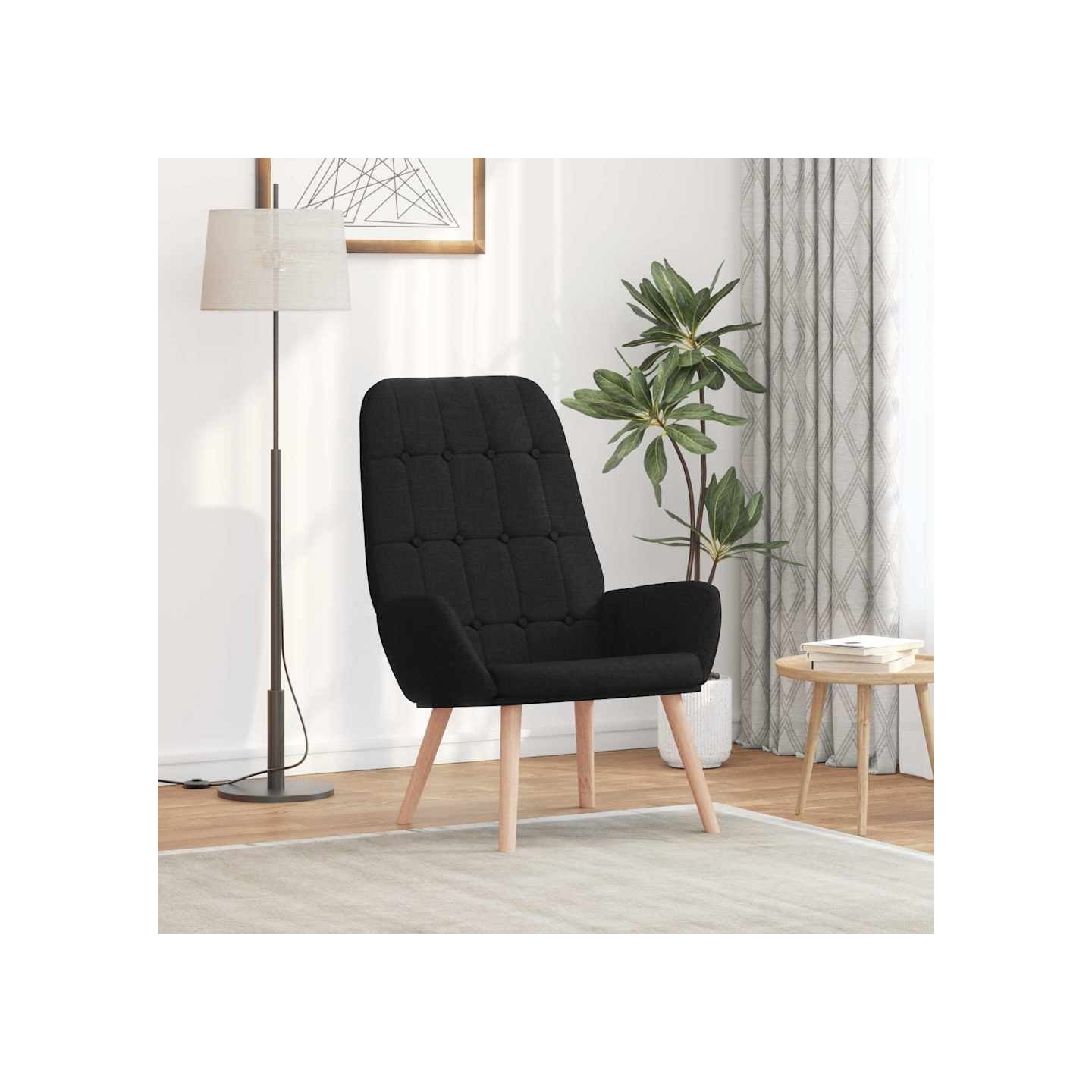 Fauteuil relaxant en tissu noir