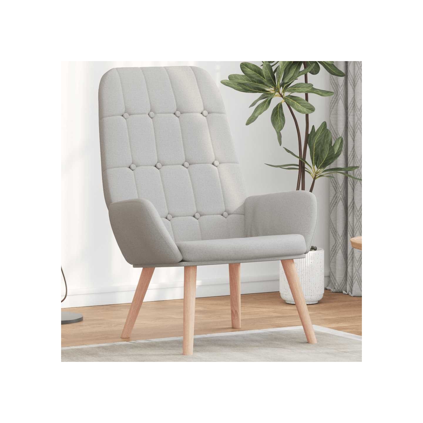 Fauteuil relaxant en tissu gris nuage